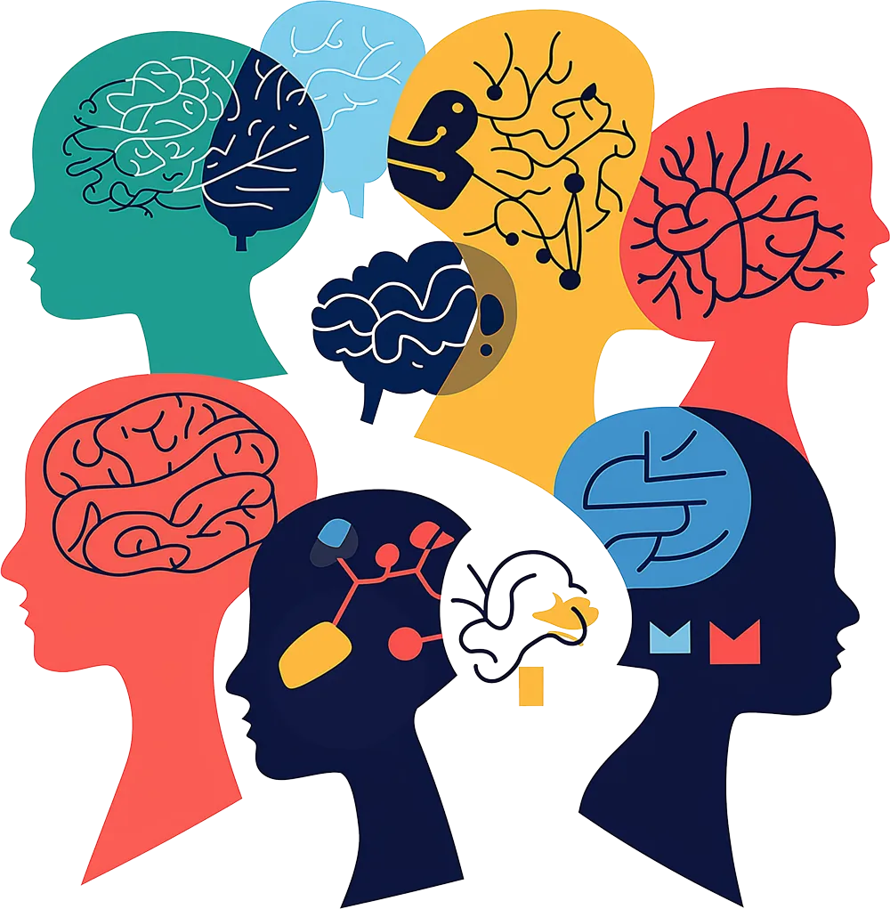 Illustration representing training and learning